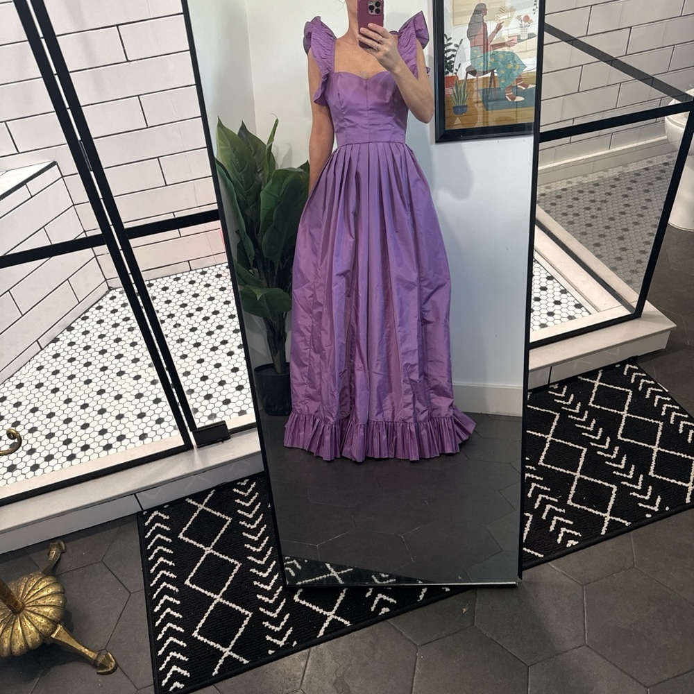 Lavender Ruffled Maxi Dress - Picture 4 of 9